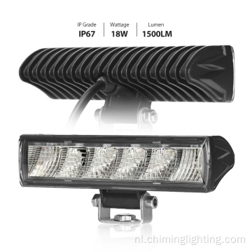 6 inch 18W ruck SUV-auto IP67 Waterdichte 12-24V overstroming LED Work Light Bar